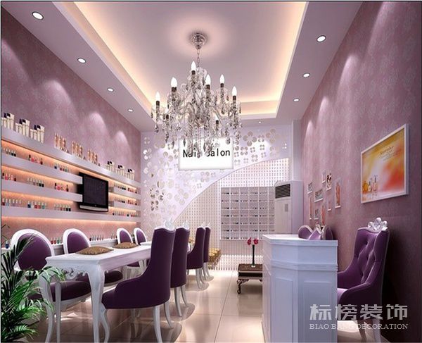 深圳美甲店墻面裝飾怎么做？